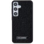 Karl Lagerfeld KLHCS24MHDSPRK Hardcase Black Rhinestone Metal Logo Kryt Samsung Galaxy S24 Plus
