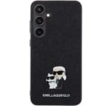 Karl Lagerfeld KLHCS24MPSAKCMPK S926 Hardcase Black Saffiano Karl & Choupette Metal Pin Kryt Samsung Galaxy S24 Plus