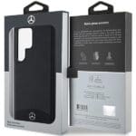 Mercedes MEHMS24L23RBARK S928 Black Hardcase Leather Textured & Plain MagSafe Kryt Samsung Galaxy S24 Ultra