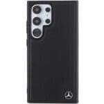 Mercedes MEHMS24L23RBGVK S928 Black Hardcase Leather Debossed Line MagSafe Kryt Samsung Galaxy S24 Ultra