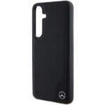 Mercedes MEHMS24M23RBGVK S926 Black Hardcase Leather Debossed Line MagSafe Kryt Samsung Galaxy S24 Plus