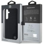 Mercedes MEHMS24M23RBGVK S926 Black Hardcase Leather Debossed Line MagSafe Kryt Samsung Galaxy S24 Plus