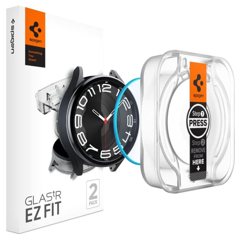 Spigen Glas.tr ”Ez-fit” 2-pack Galaxy Watch 6 Classic (43 mm) Clear