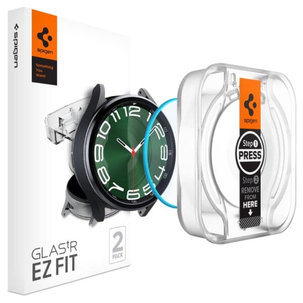 Spigen Glas.tr ”Ez-fit” 2-pack Galaxy Watch 6 Classic (47 mm) Clear