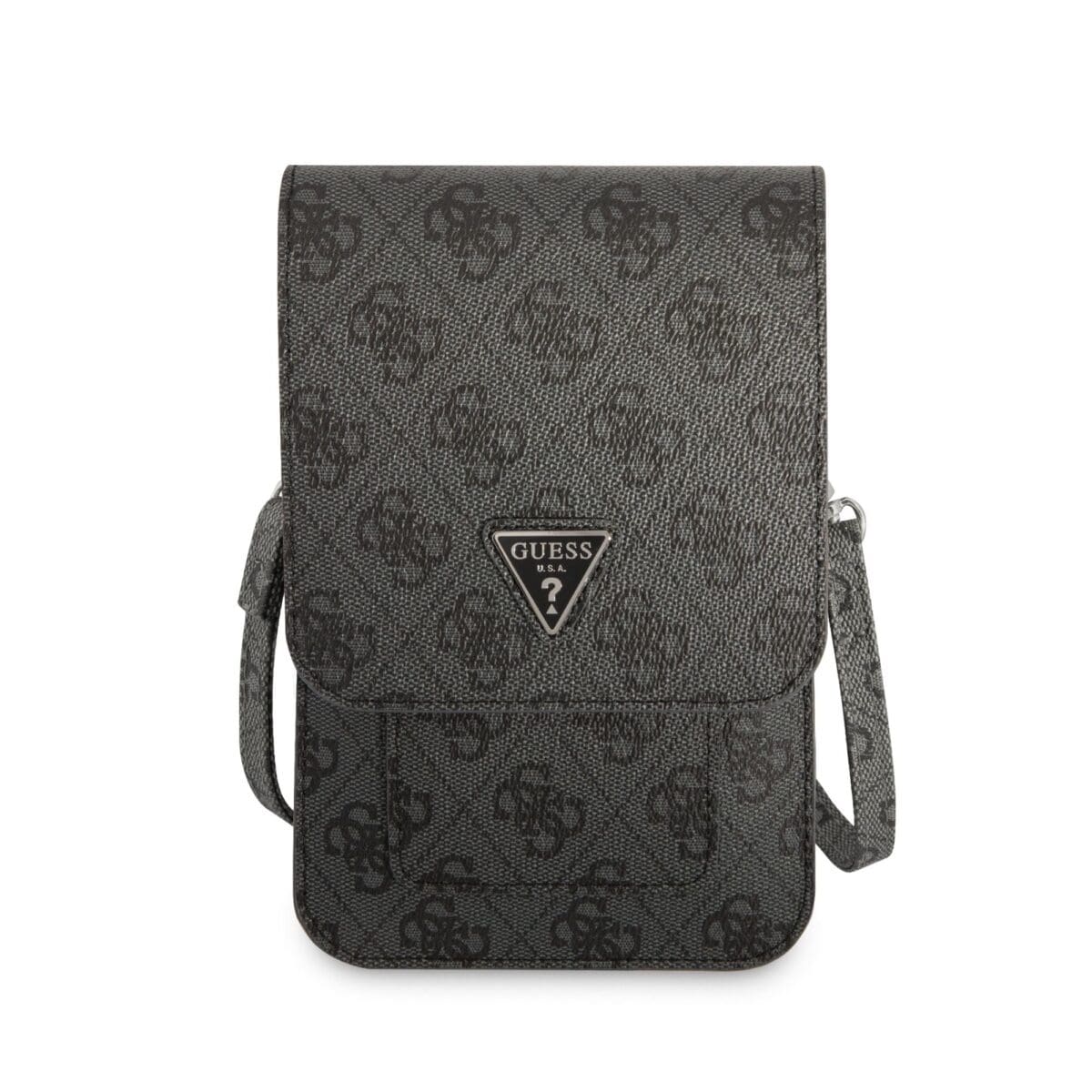 Guess PU 4G Triangle Logo Wallet Phone Bag Black