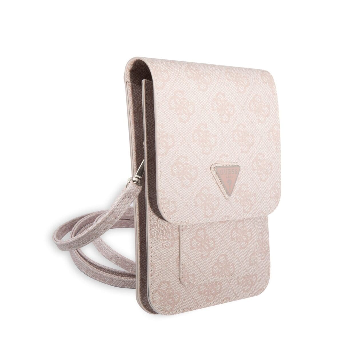 Guess PU 4G Triangle Logo Wallet Phone Bag Pink
