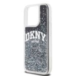 DKNY Liquid Glitter Arch Logo Black Kryt iPhone 15 Pro