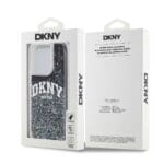 DKNY Liquid Glitter Arch Logo Black Kryt iPhone 15 Pro