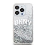 DKNY Liquid Glitter Arch Logo Transparent Kryt iPhone 14 Pro Max