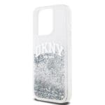 DKNY Liquid Glitter Arch Logo Transparent Kryt iPhone 14 Pro Max