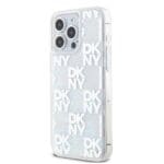 DKNY Liquid Glitter Checkered Pattern Transparent Kryt iPhone 15 Pro Max