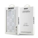 DKNY Liquid Glitter Checkered Pattern Transparent Kryt iPhone 15 Pro Max