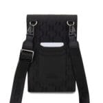 Karl Lagerfeld Saffiano Monogram Ikonik NFT Wallet Phone Bag Black