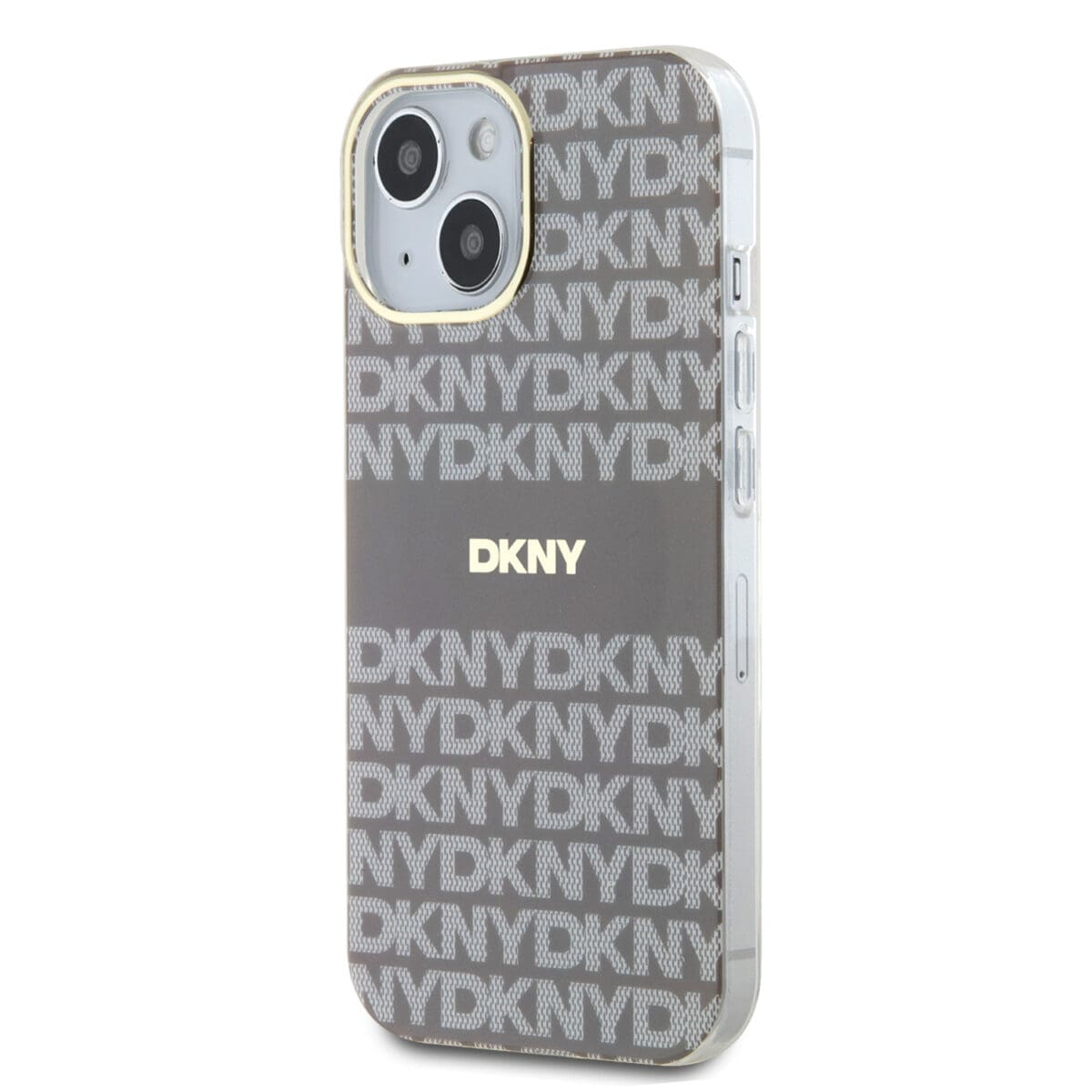 DKNY PC/TPU Repeat Pattern Tonal Stripe MagSafe Beige Kryt iPhone 13