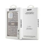 DKNY PC/TPU Repeat Pattern Tonal Stripe MagSafe Beige Kryt iPhone 13