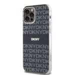 DKNY PC/TPU Repeat Pattern Tonal Stripe MagSafe Black Kryt iPhone 12/12 Pro