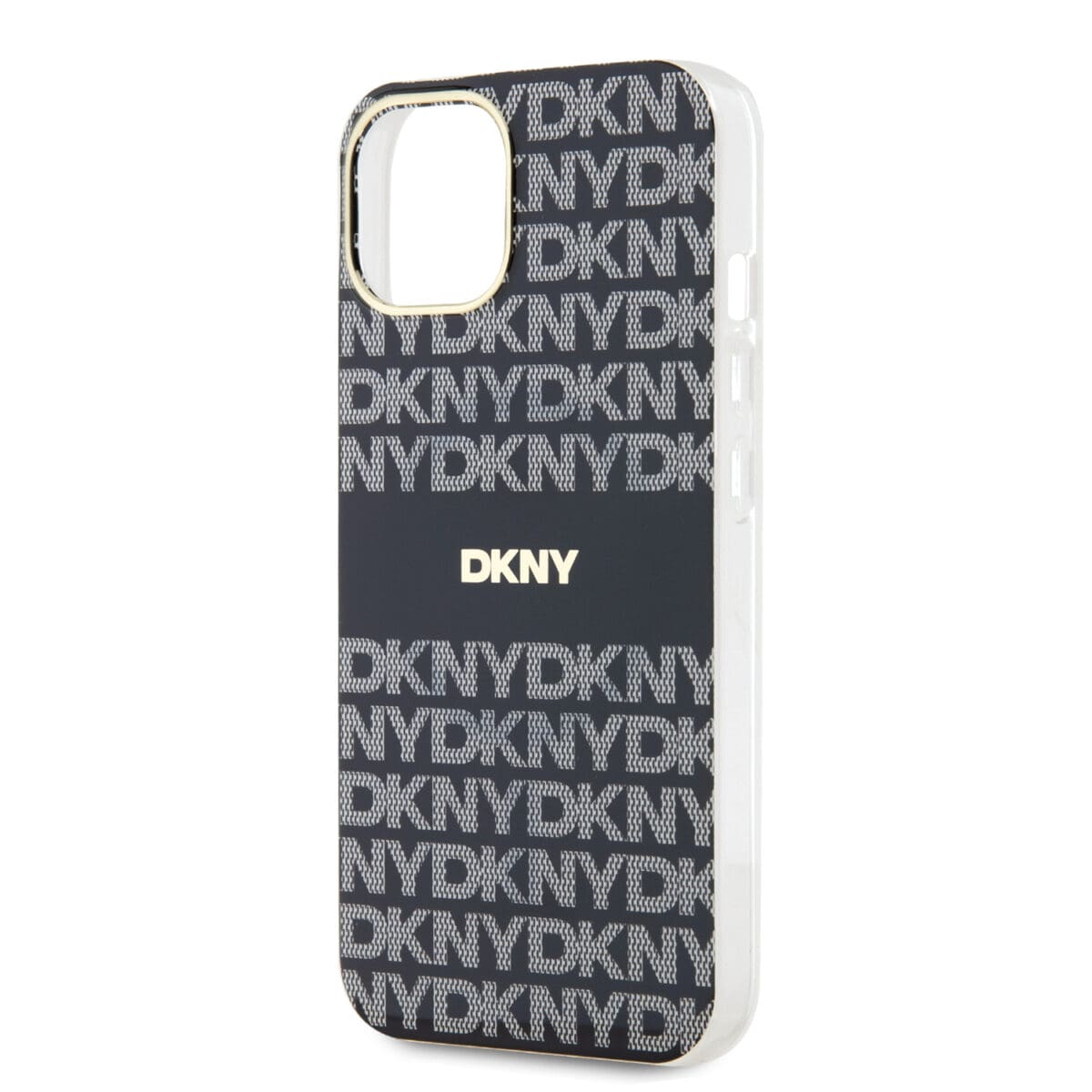 DKNY PC/TPU Repeat Pattern Tonal Stripe MagSafe Black Kryt iPhone 13