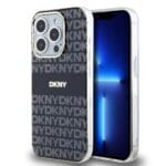 DKNY PC/TPU Repeat Pattern Tonal Stripe MagSafe Black Kryt iPhone 13 Pro Max