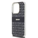 DKNY PC/TPU Repeat Pattern Tonal Stripe MagSafe Black Kryt iPhone 13 Pro Max