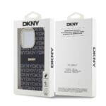 DKNY PC/TPU Repeat Pattern Tonal Stripe MagSafe Black Kryt iPhone 13 Pro Max