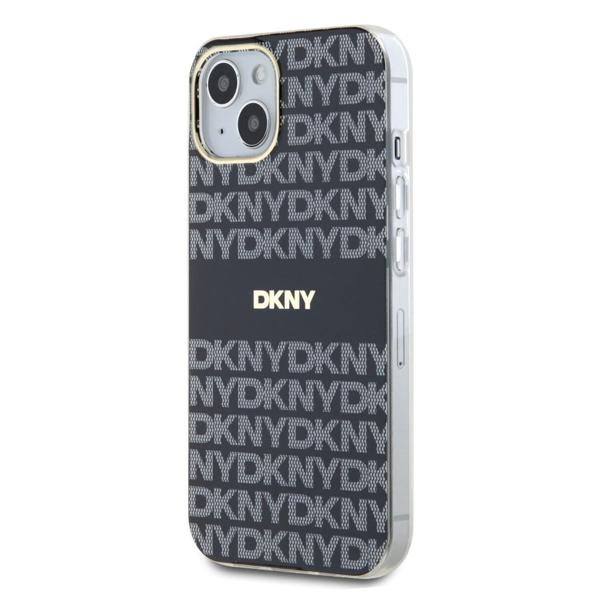 DKNY PC/TPU Repeat Pattern Tonal Stripe MagSafe Black Kryt iPhone 14