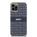 DKNY PC/TPU Repeat Pattern Tonal Stripe MagSafe Blue Kryt iPhone 12/12 Pro