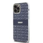 DKNY PC/TPU Repeat Pattern Tonal Stripe MagSafe Blue Kryt iPhone 12/12 Pro