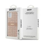 DKNY PC/TPU Repeat Pattern Tonal Stripe MagSafe Pink Kryt iPhone 11