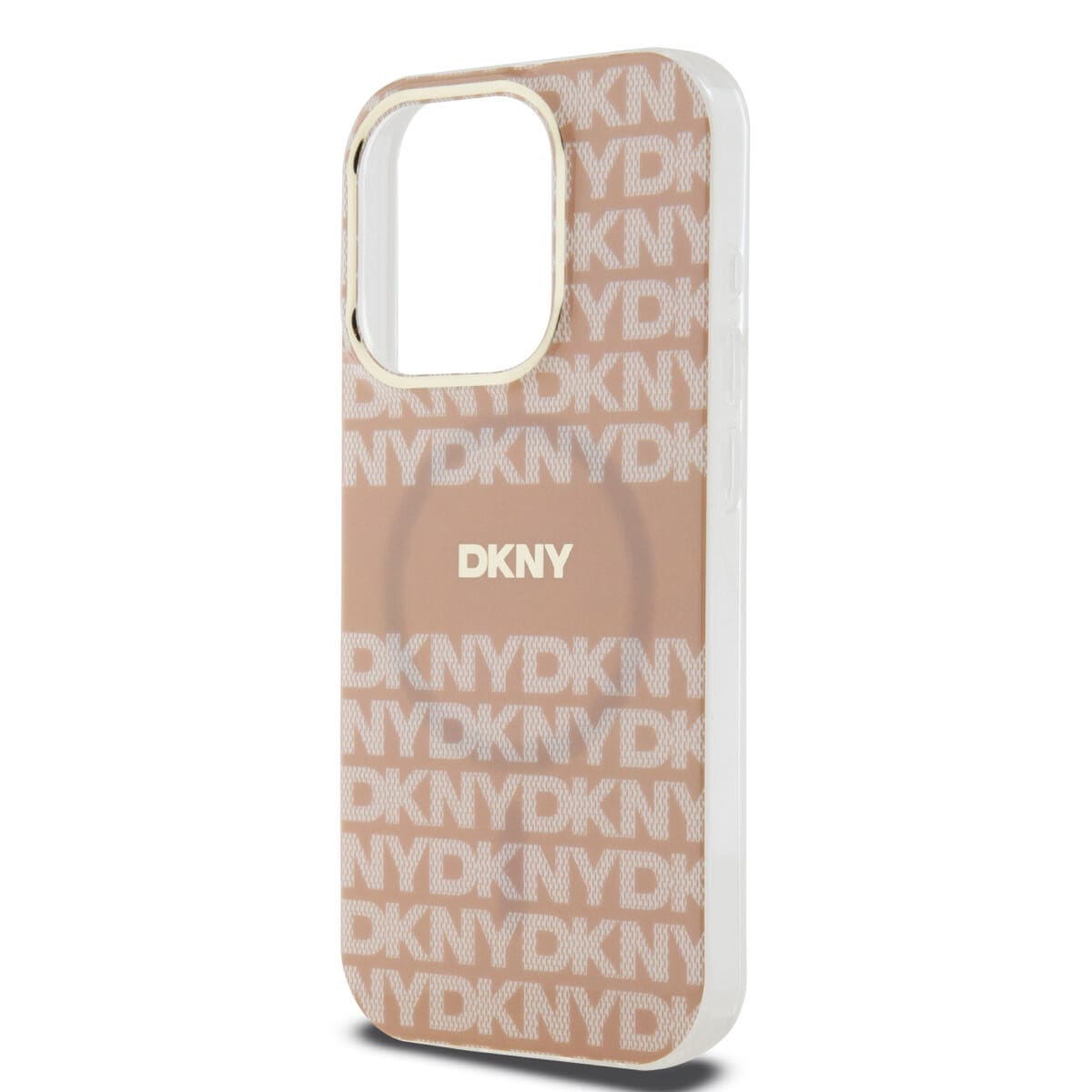 DKNY PC/TPU Repeat Pattern Tonal Stripe MagSafe Pink Kryt iPhone 13 Pro