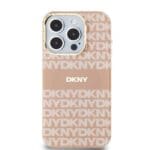 DKNY PC/TPU Repeat Pattern Tonal Stripe MagSafe Pink Kryt iPhone 13 Pro Max