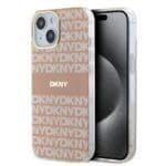 DKNY PC/TPU Repeat Pattern Tonal Stripe MagSafe Pink Kryt iPhone 14