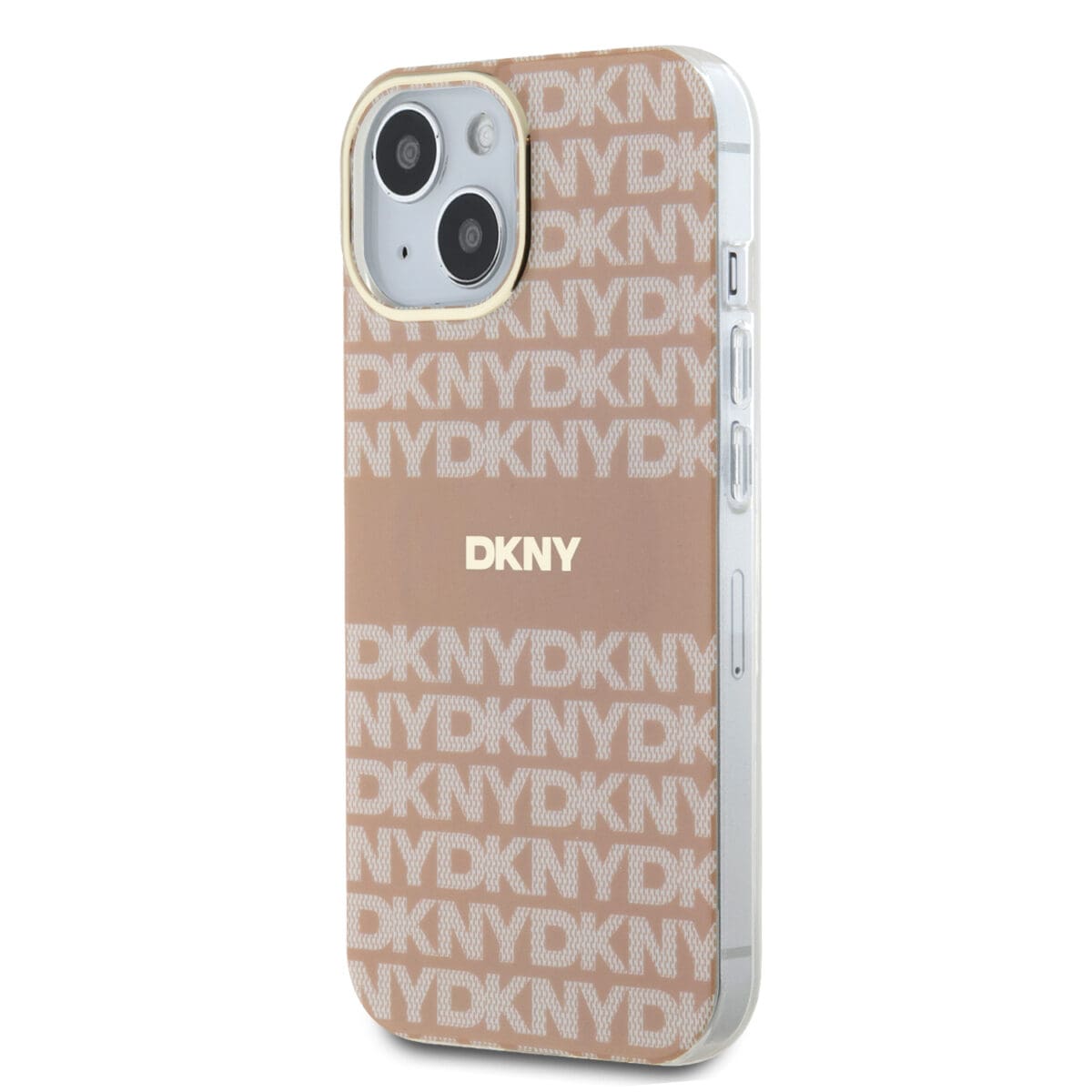 DKNY PC/TPU Repeat Pattern Tonal Stripe MagSafe Pink Kryt iPhone 14