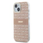 DKNY PC/TPU Repeat Pattern Tonal Stripe MagSafe Pink Kryt iPhone 14