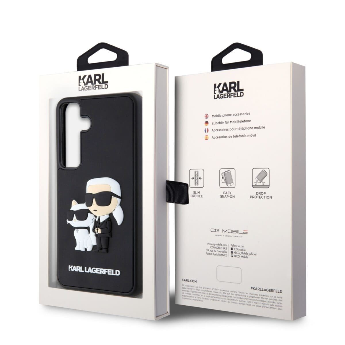 Karl Lagerfeld 3D Rubber Karl and Choupette Black Kryt Samsung Galaxy S24