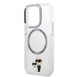 Karl Lagerfeld IML Karl and Choupette NFT MagSafe Transparent Kryt iPhone 15 Pro