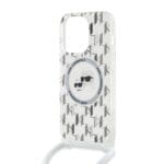 Karl Lagerfeld IML Monogram Crossbody K&CH Heads MagSafe Transparent Kryt iPhone 14 Pro Max