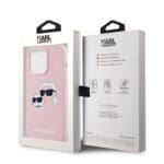 Karl Lagerfeld Liquid Silicone Double Heads MagSafe Pink Kryt iPhone 14 Pro