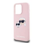 Karl Lagerfeld Liquid Silicone Double Heads MagSafe Pink Kryt iPhone 14 Pro Max