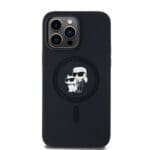 Karl Lagerfeld Liquid Silicone Karl and Choupette MagSafe Black Kryt iPhone 14 Pro Max