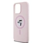 Karl Lagerfeld Liquid Silicone Karl and Choupette MagSafe Pink Kryt iPhone 15 Pro