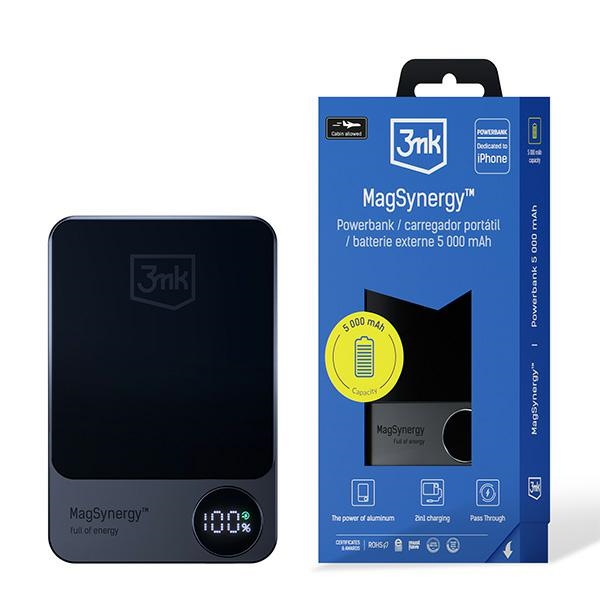 3MK MagSynergy Powerbank 5000mAh with Wireless Charging Function MagSafe