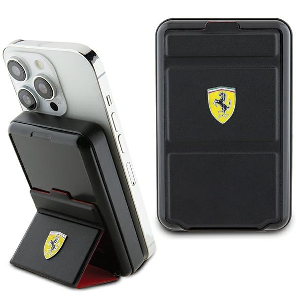 Ferrari Powerbank Wireless 15W FEPB10MSPLEK 10000 mAh with Stand Function Black Metal Logo MagSafe