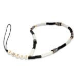 Guess GUSTBCKH Phone Strap Black-White Heishi Beads