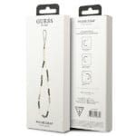 Guess GUSTBCKH Phone Strap Black-White Heishi Beads