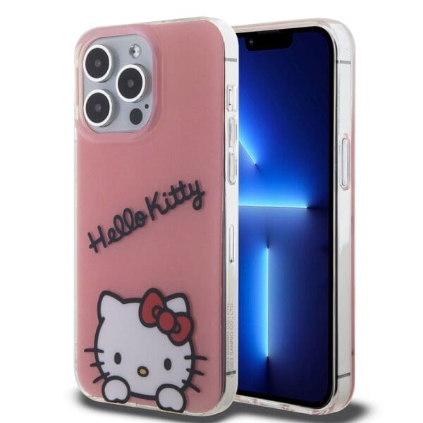 Hello Kitty IML Daydreaming Logo Pink Kryt iPhone 13 Pro