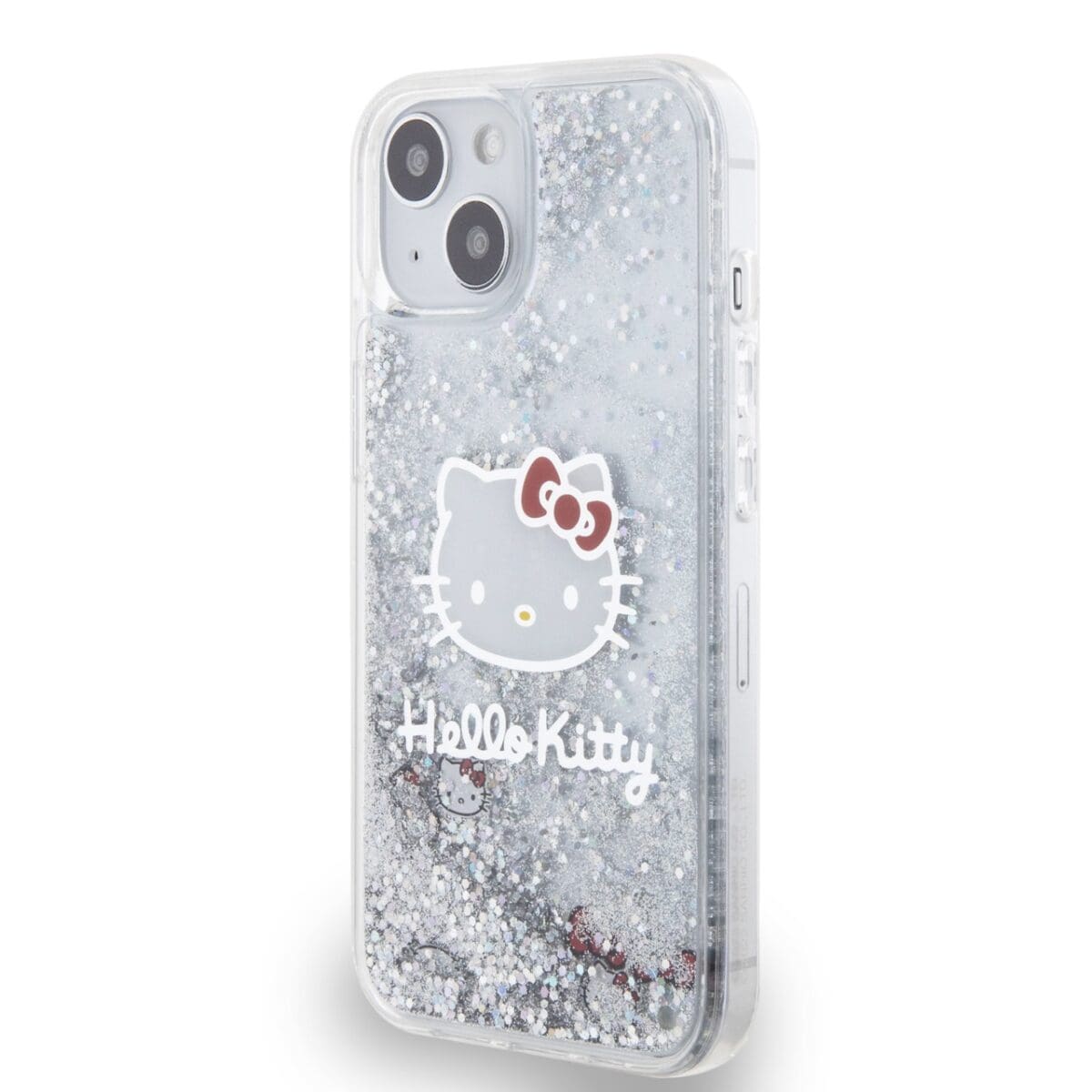 Hello Kitty Liquid Glitter Electroplating Head Logo Transparent Kryt iPhone 12/12 Pro