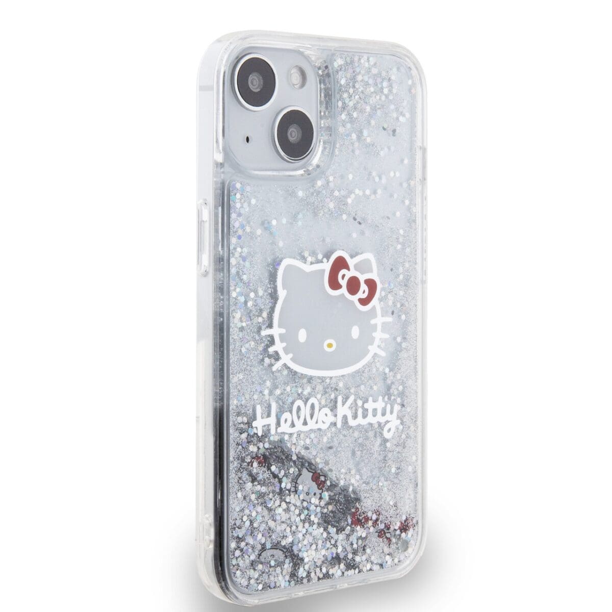 Hello Kitty Liquid Glitter Electroplating Head Logo Transparent Kryt iPhone 12/12 Pro