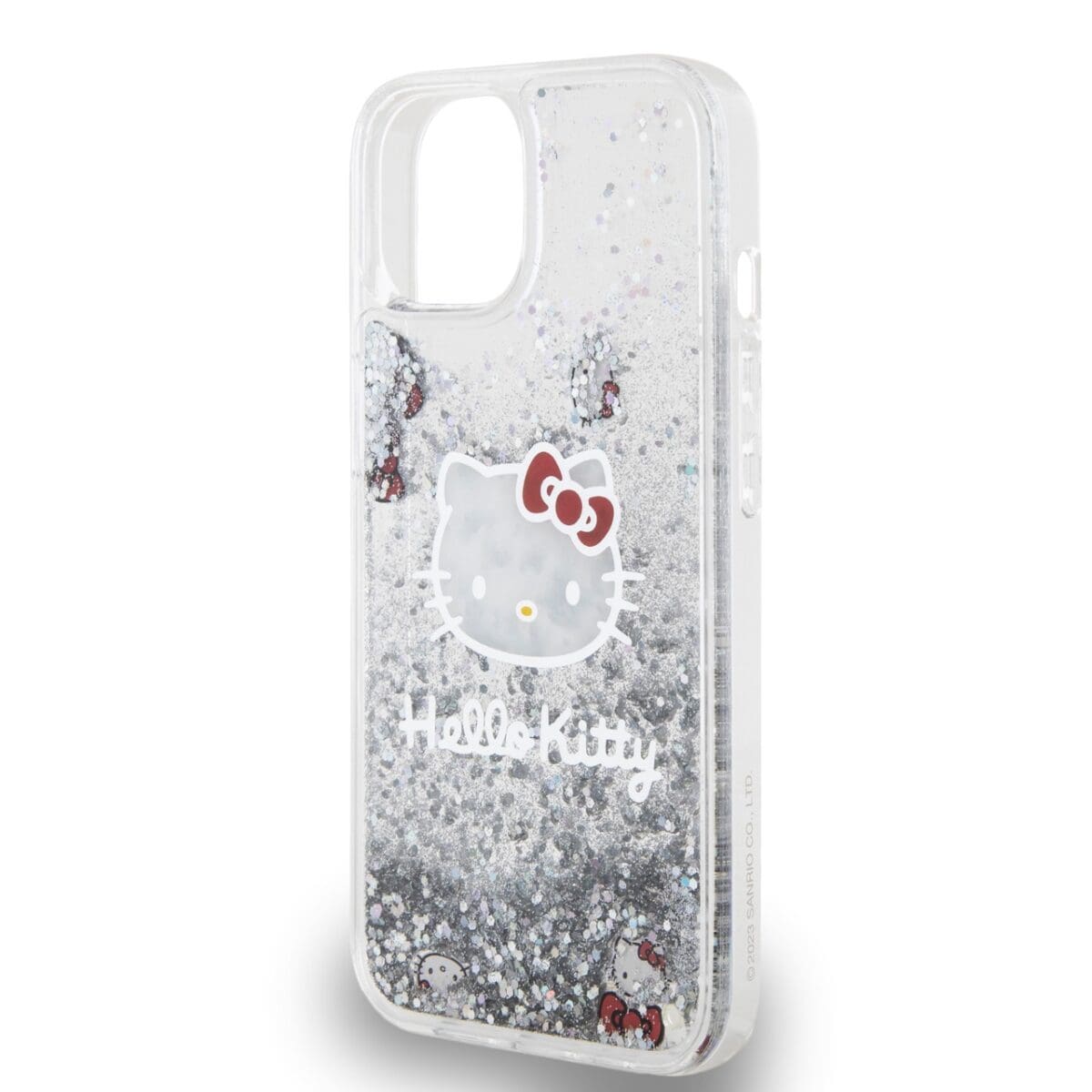 Hello Kitty Liquid Glitter Electroplating Head Logo Transparent Kryt iPhone 12/12 Pro