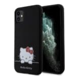 Hello Kitty Liquid Silicone Daydreaming Logo Black Kryt iPhone 11