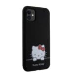 Hello Kitty Liquid Silicone Daydreaming Logo Black Kryt iPhone 11